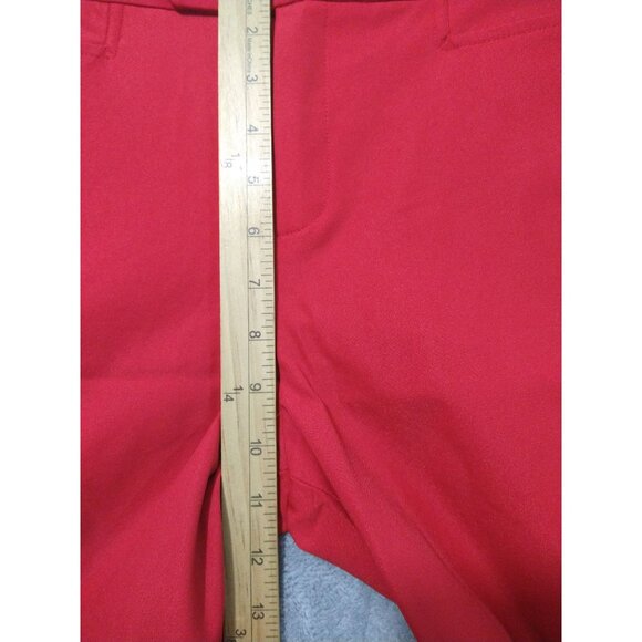 Ralph Lauren Pants Womens 8 Red Flared Leg Mid Rise Stretch Trouser Career - Picture 4 of 8